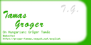 tamas groger business card